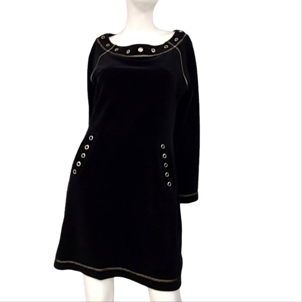 Boston Proper Black Velvet Dress size Medium